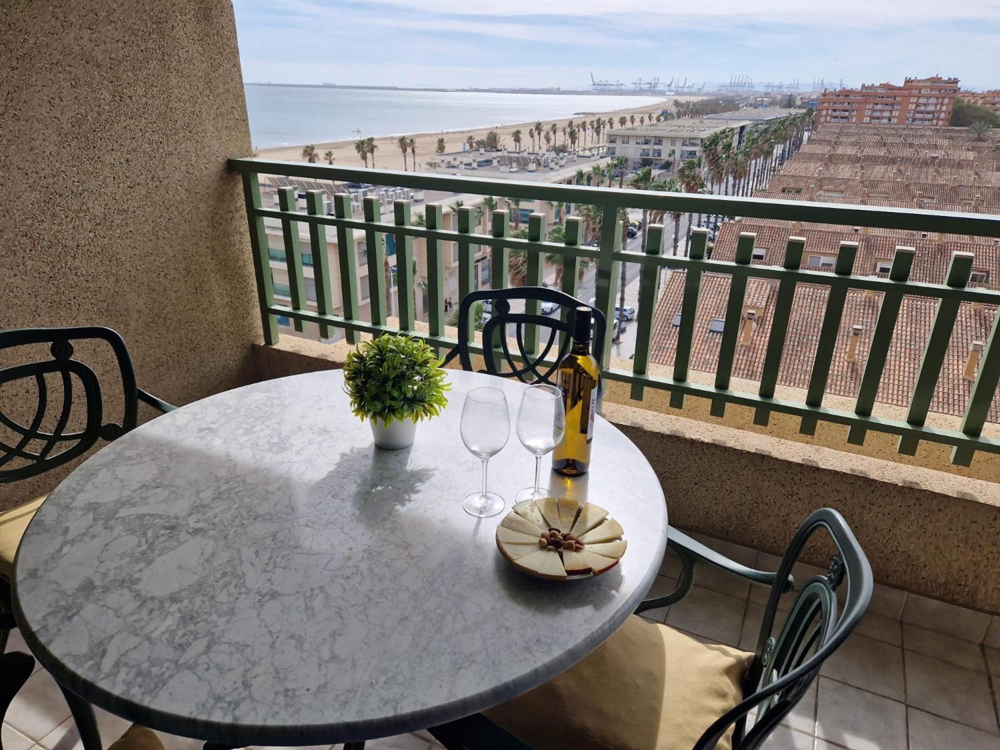 Apartamento Primera Linea De Playa Patacona Валенсия Экстерьер фото