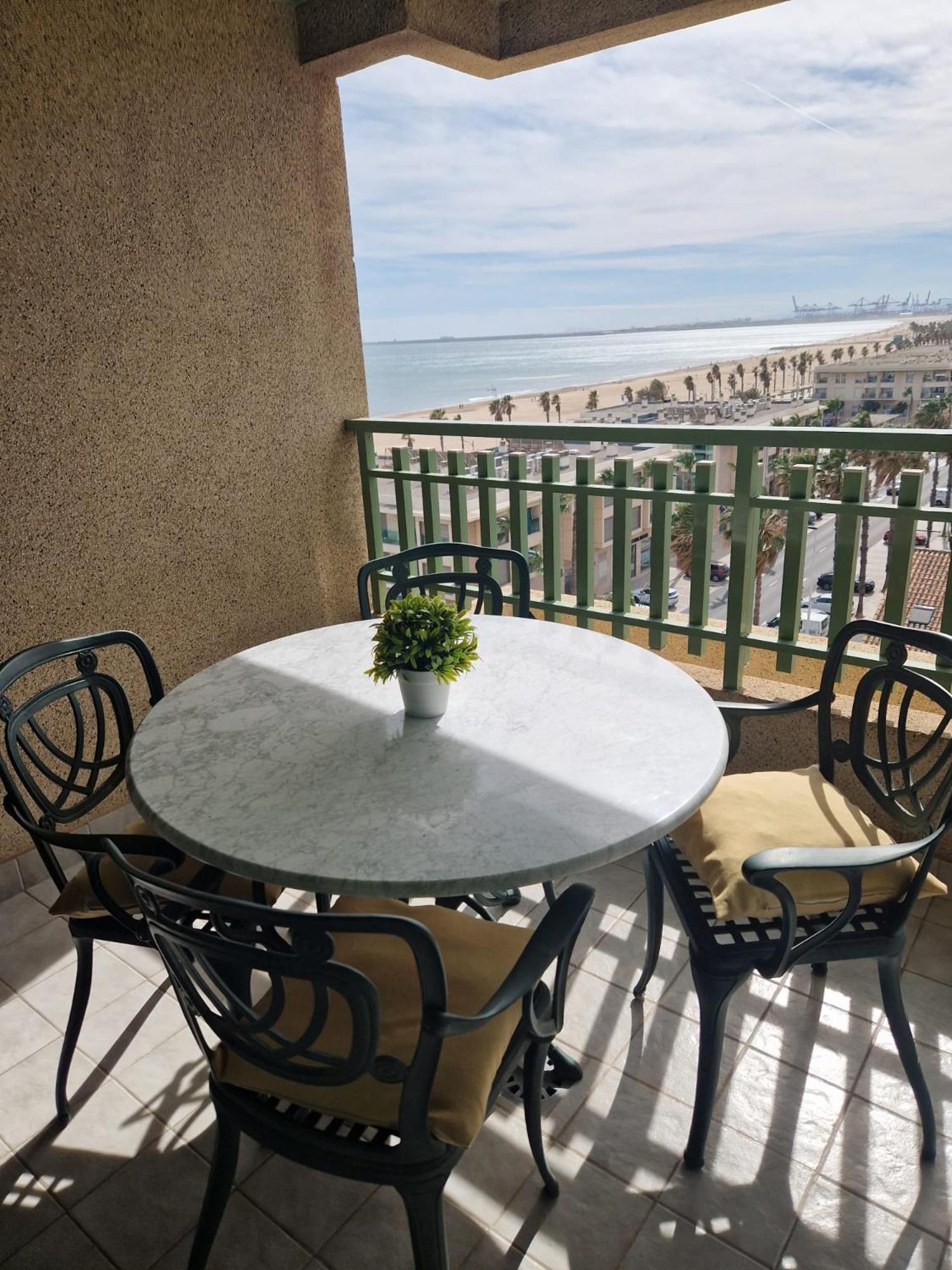 Apartamento Primera Linea De Playa Patacona Валенсия Экстерьер фото